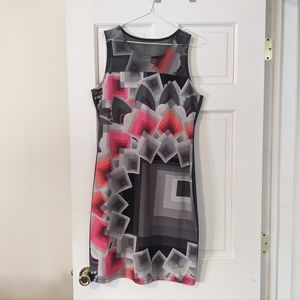 Desigual Margaret Geometric Sheath Dress Size L